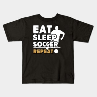 Eat sleep soccer repeat Kids T-Shirt